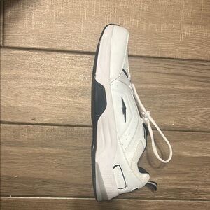 White and Black Athletic Low-Top Sneakers